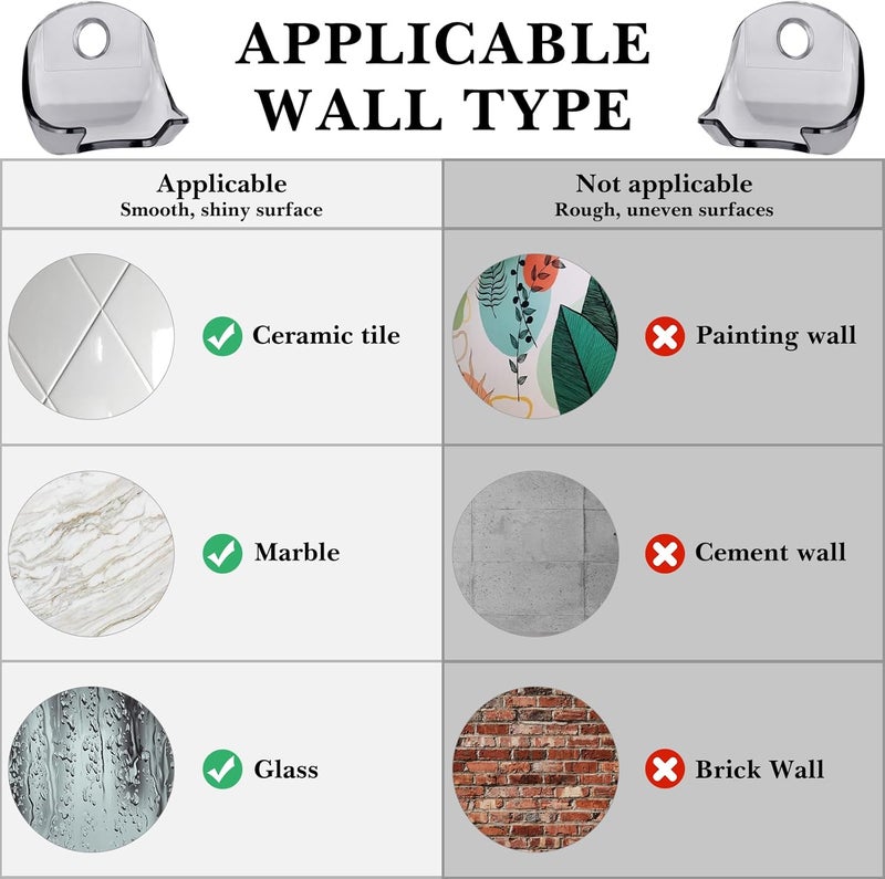 Linkidea 2 Pack Razor Holder Self Adhesive, Shower Wall Mount Hook Bathroom Organizer, No Drilling Storage for Gillette Venus, Fusion 5 Proshield, Mach3 (Grey) - Image 5